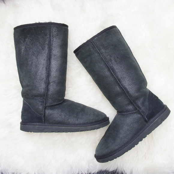 UGG Shoes - Rare UGG Classic Tall Black Metallic Shimmer Boots